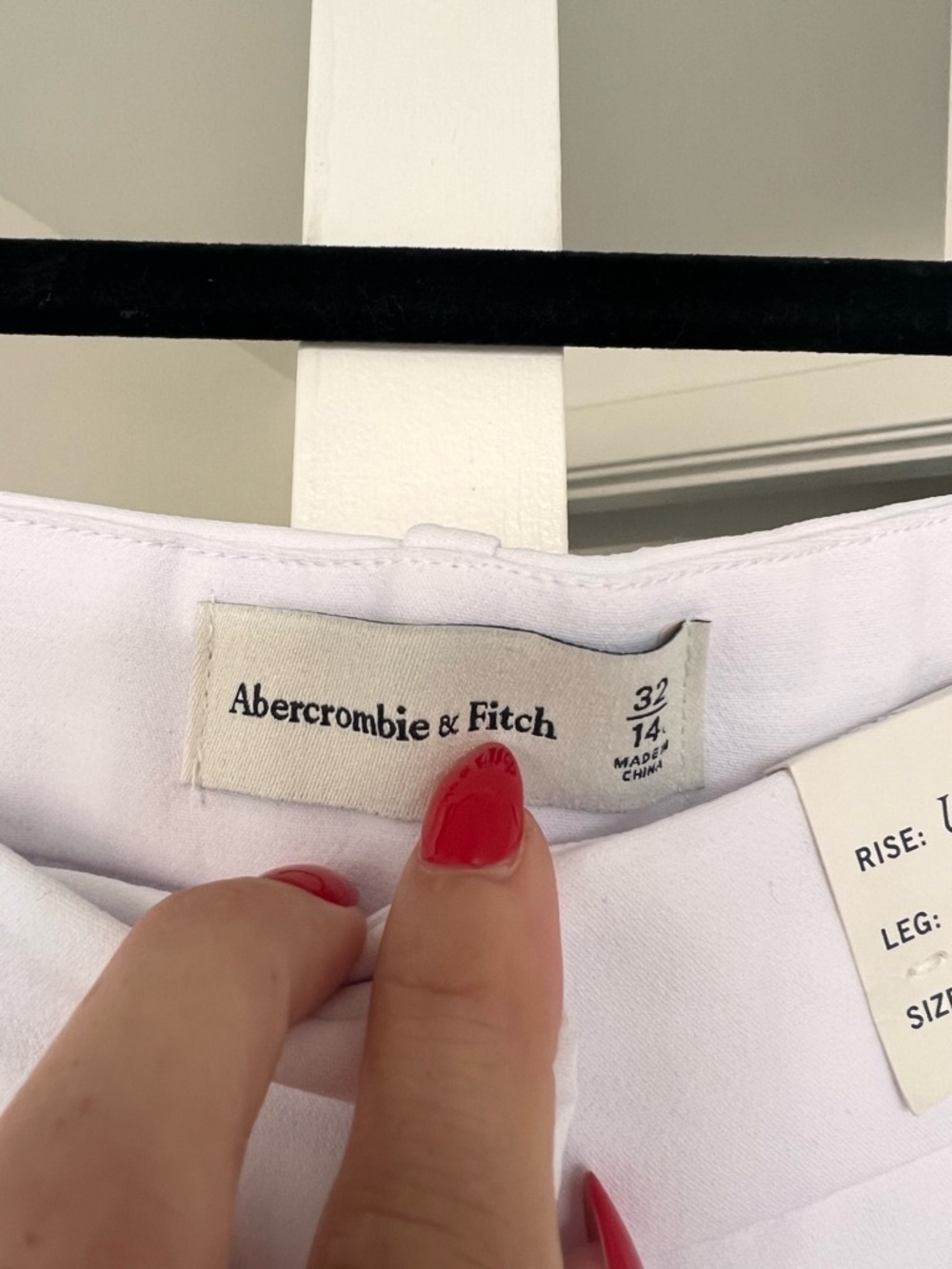 NWT Abercrombie & Fitch Sloane Tailored Wide Leg Pant- White- 32/14 LONG - Picture 7 of 15